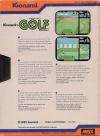 Konami's Golf Box Art Back